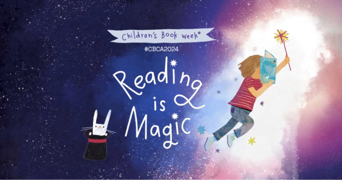 Poster for book week 2024 with theme Reading is Magic